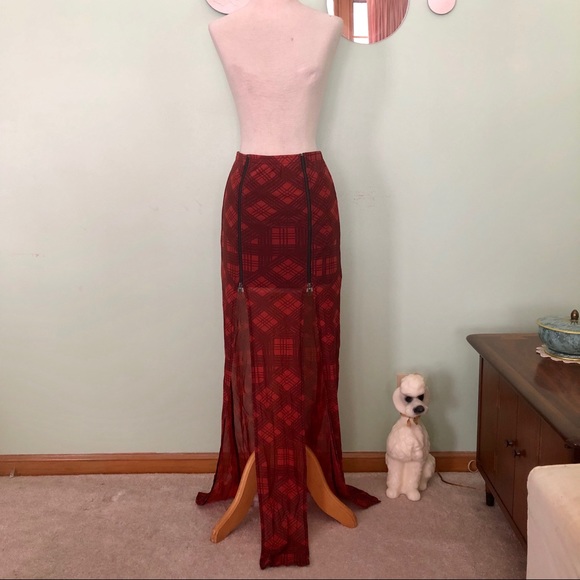 Evil Twin Plaid Maxi Skirt - Picture 4 of 9